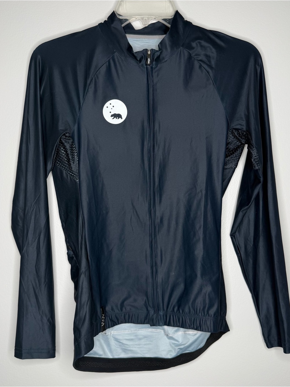 Wyn Republic Men's Lightweight Long Sleeve Cycling Jersey - Navy, Sz M
